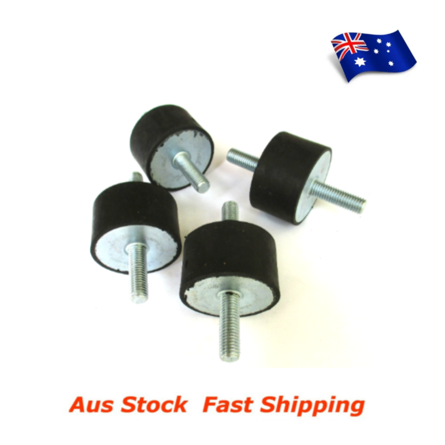 M10 Rubber Anti Vibration Rubber Bobbin Mounts 50x25mm Male Male MM