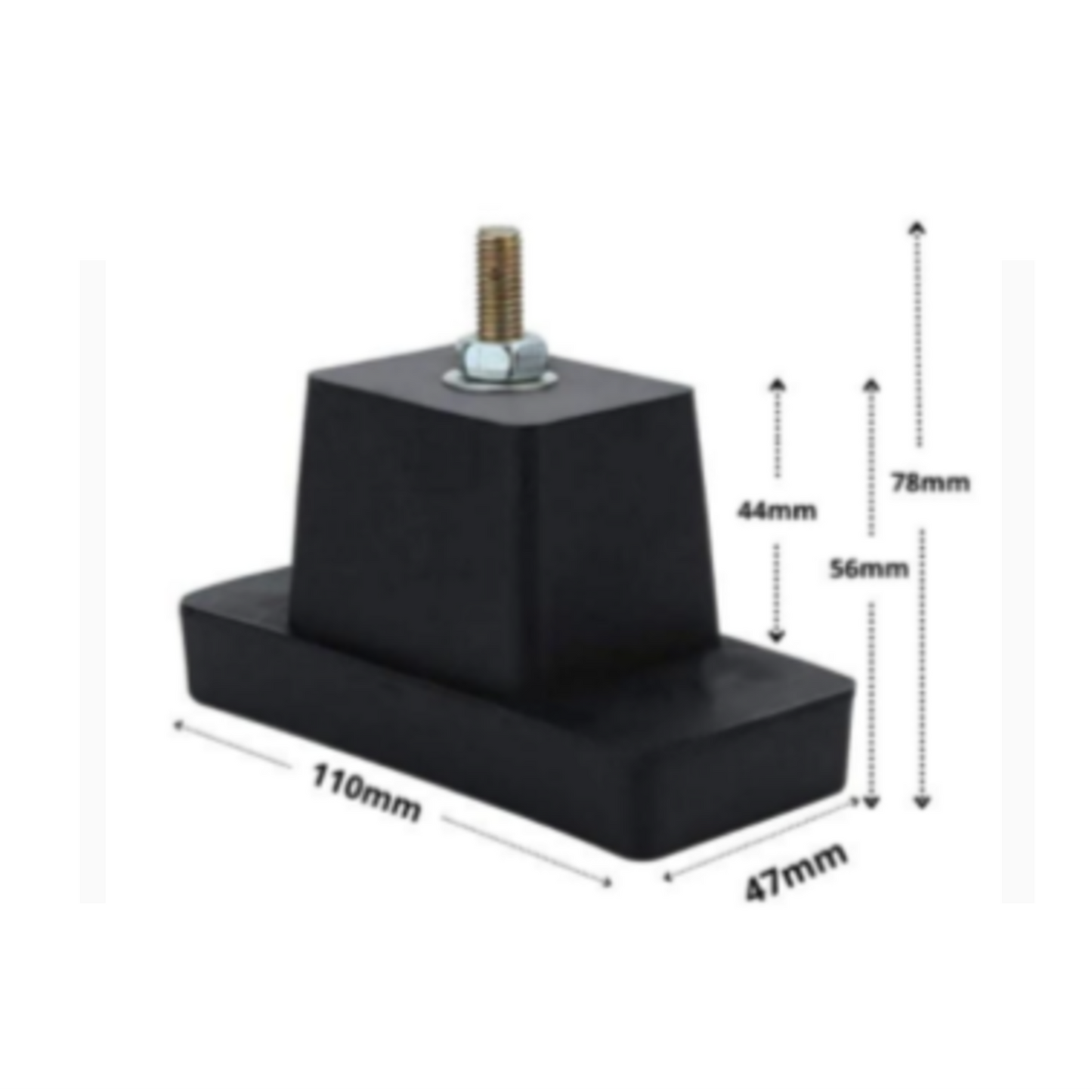 M8 T Shaped Aircon HVAC Vibration Flange Rubber Mount