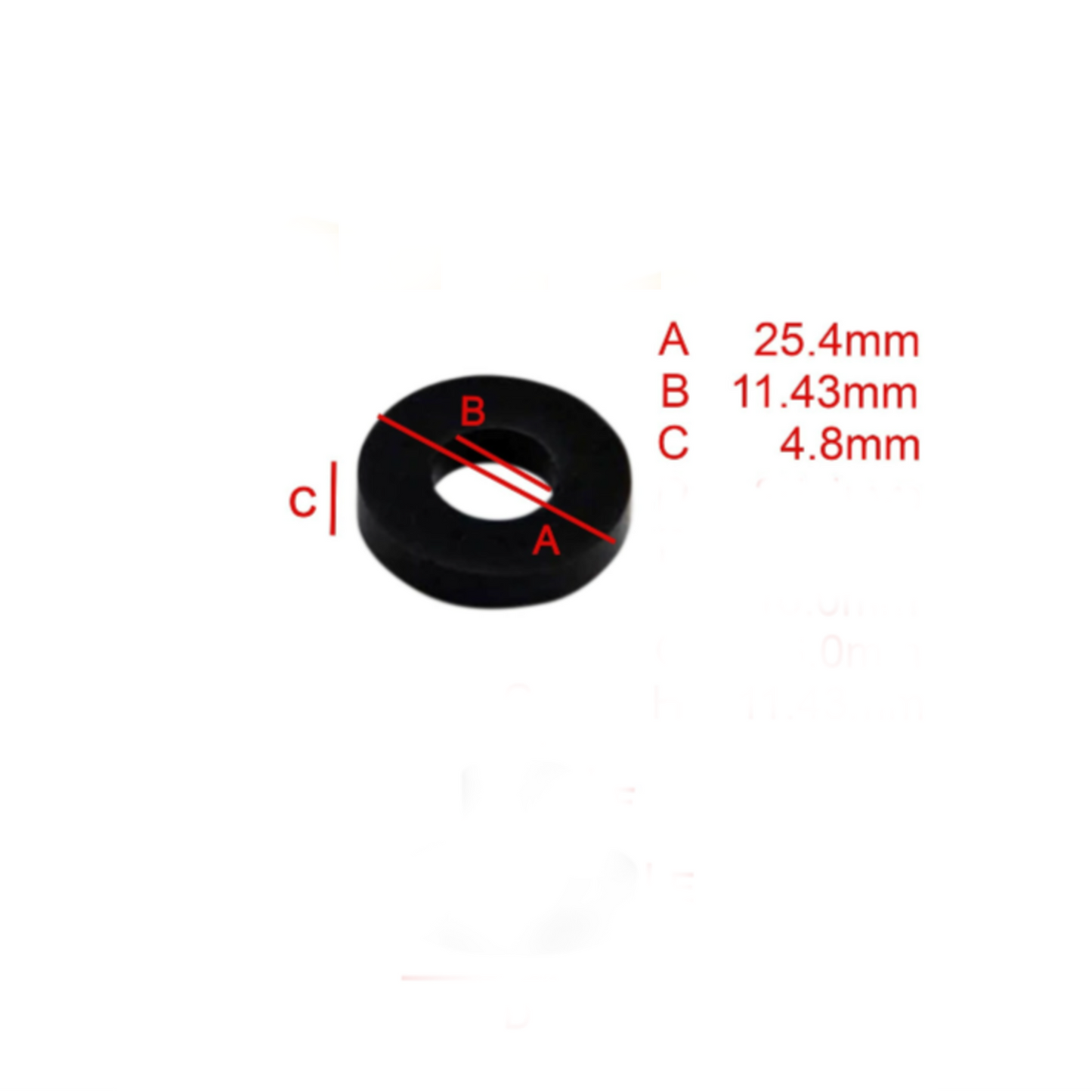 Sorbothane Isolation Vibration Washers 25mm 1 Inch Diam 30 Durometer