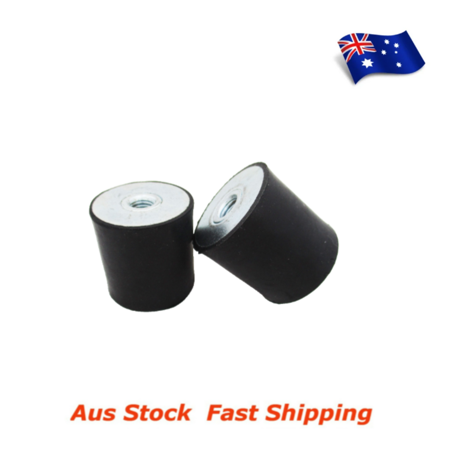 M10 Rubber Anti Vibration Mount Bobbin 40x40mm Female Female FF