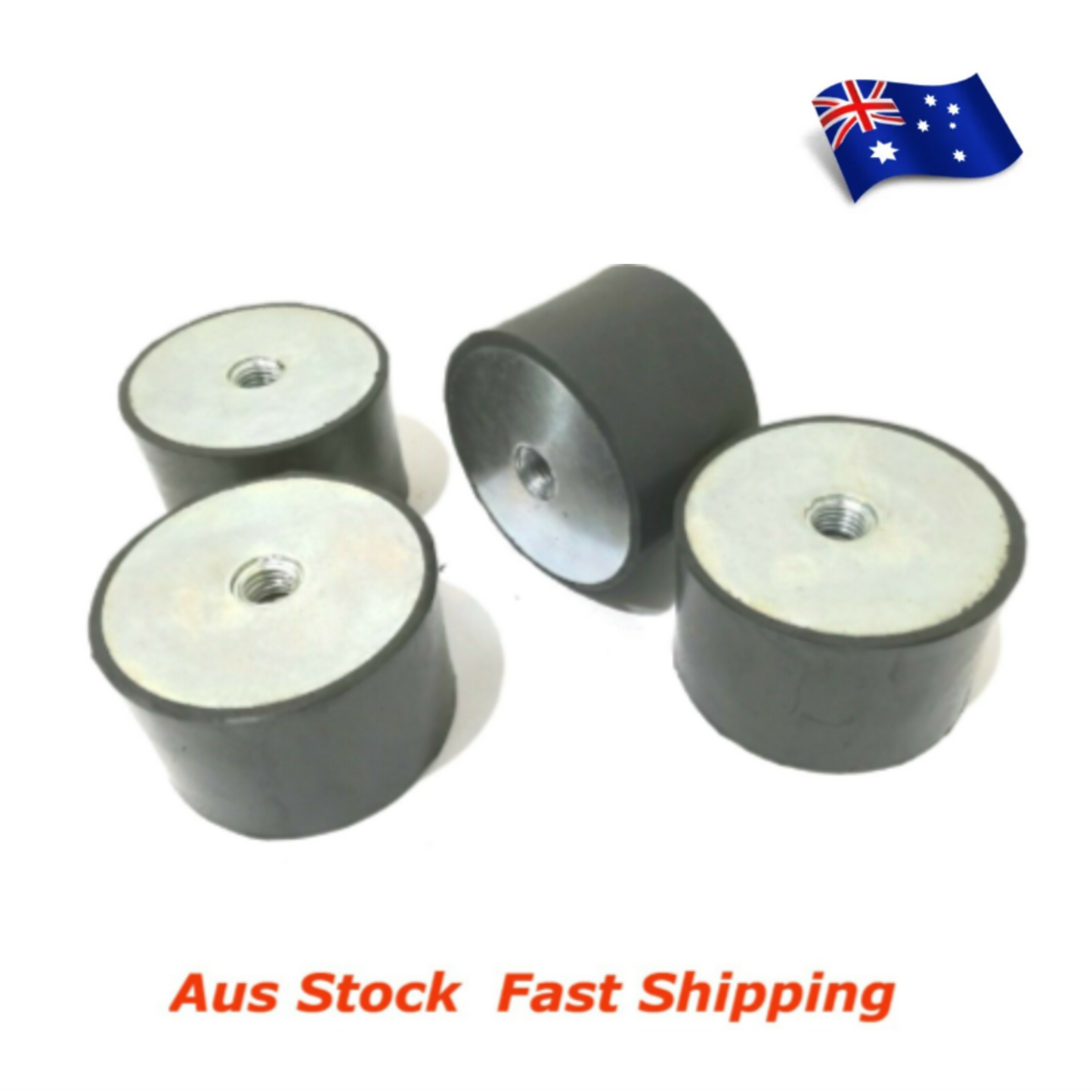 M12 Rubber Anti Vibration Mount Bobbin 70x45mm Female Female FF