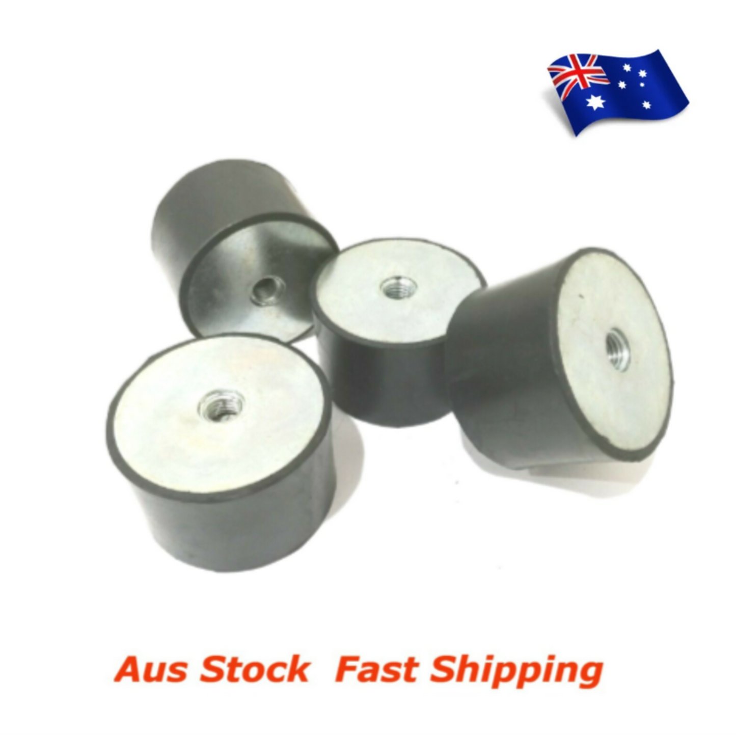 M12 Rubber Anti Vibration Mount Bobbin 70x45mm Female Female FF