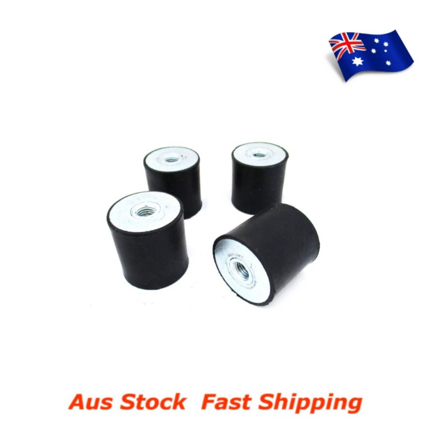 M6 Rubber Anti Vibration Bobbin Mount 20x20mm Female Female FF