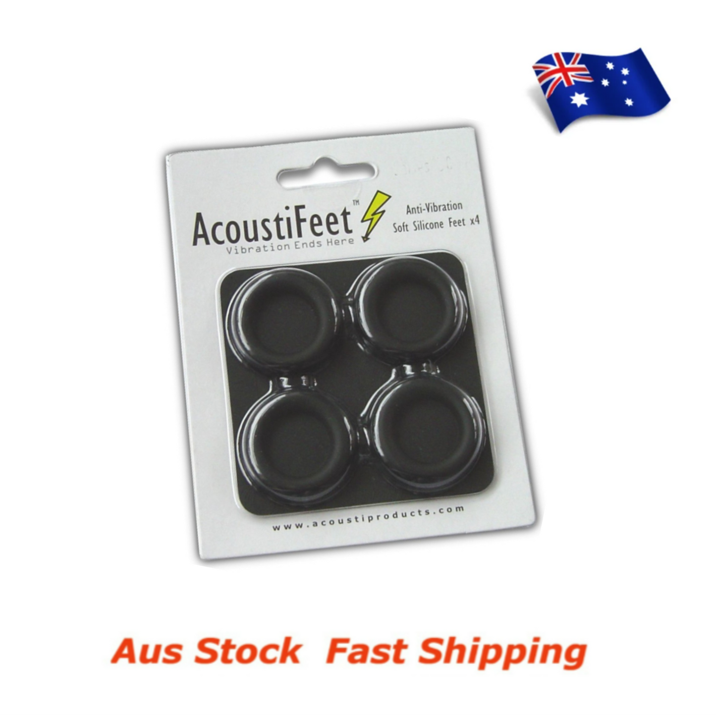 Acousti Feet Round Audio Isolation Feet With Adhesive