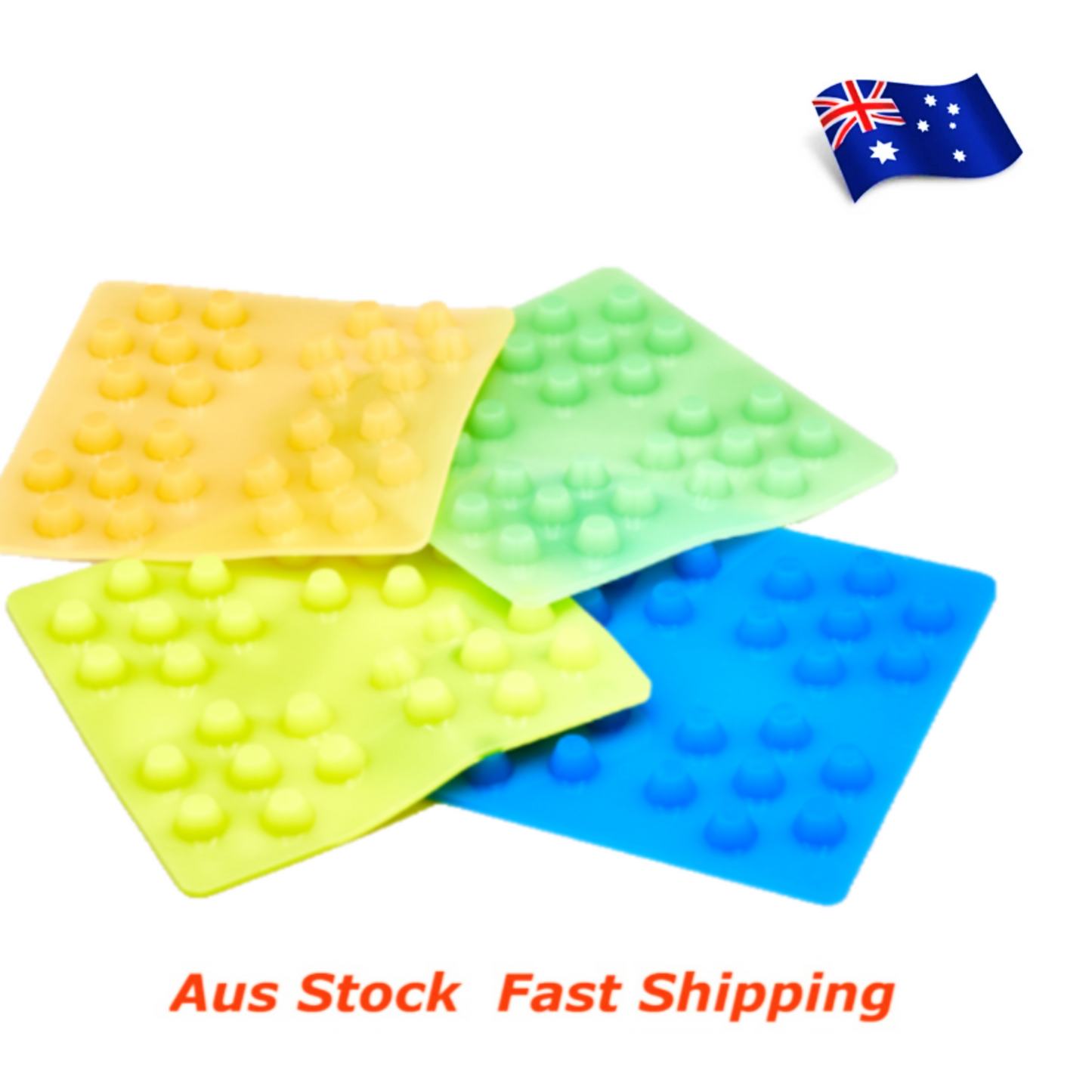 Anti Vibration Soft Gel Lab Mats Isolation Pads 100x100mm Suits 2 to 50kg